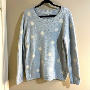 LC Lauren Conrad Fuzzy Polka Dot Sweater